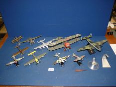 A quantity of kit made War planes including; Sopwith Camel, 1944 Junkers, Mosquito FB Mk VI,