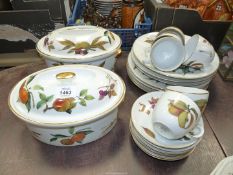 A quantity of Royal Worcester Evesham china including; 7 dinner plates,