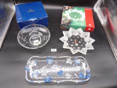 A quantity of glass including Walther glass bowl,