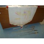 A small quantity of re-enactment swords, blades, etc., some a/f.