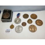 A quantity of medals including Smallholder Association, 1937 Coronation, George III, Innsbruck 1979,