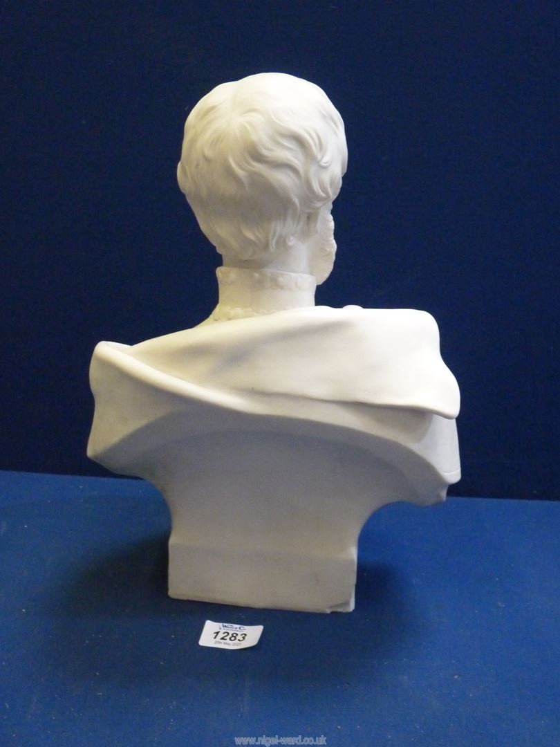 A large Victorian Parian ware Bust of Sir Henry Havelock, titled to base and impressed to rear 'J. - Image 2 of 7