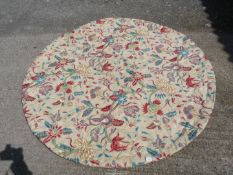 A Nina Campbell interlined circular table cloth, 72" diameter.