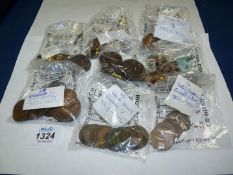 A quantity of pennies and half pennies including Victoria, Edward VII, George VI,