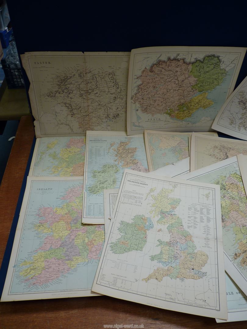 A quantity of loose maps of the British Isles some taken from books including Ireland, Wales, - Image 2 of 5