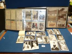 A postcard album full of miscellaneous postcards sent during the War from Army Service Corps The