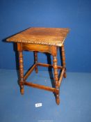 A small oak occasional Table having beading to edge, marked 546 to base,