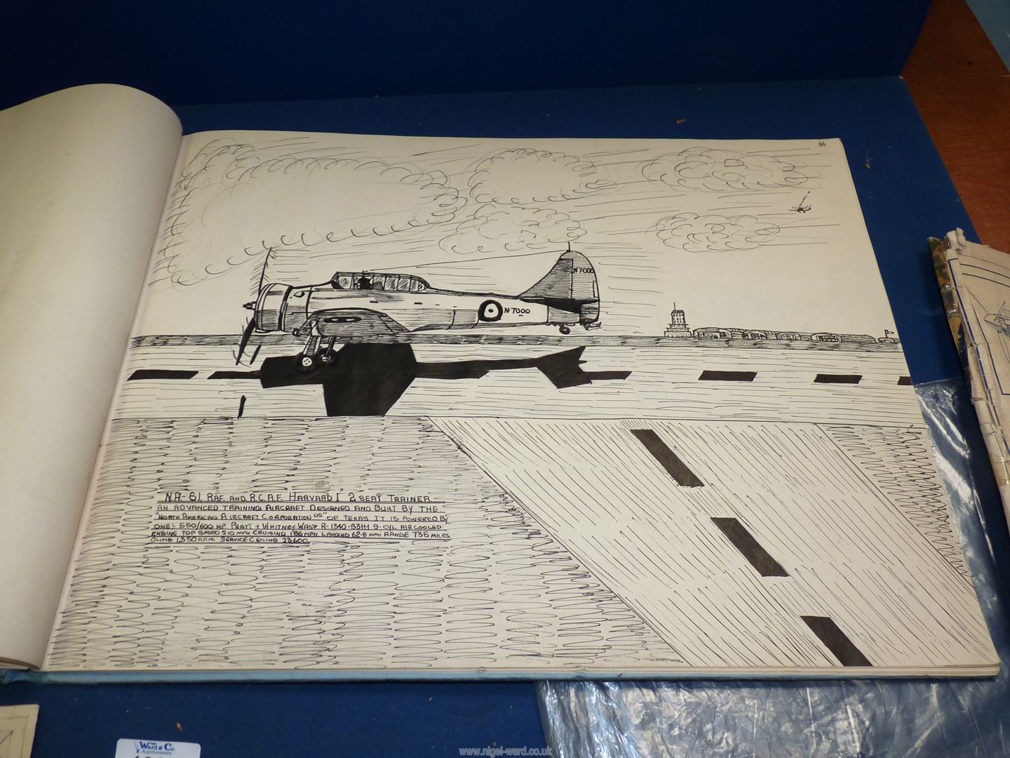 A Sketch Pad of hand drawn and coloured Sketches of aircraft, cars, motorbike, - Image 4 of 4