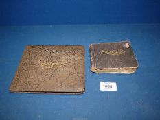 Two old Autograph books with beautifully hand drawn and painted entries, some dating to WWI,