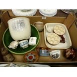 A quantity of ceramic items including Escargot dishes, West German jardiniere, ornaments, etc.