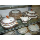 A Royal Doulton Cellini dinner service including six dinner plates, six breakfast plates,