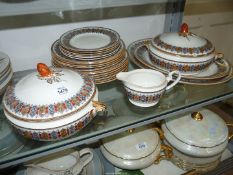 A Royal Doulton Cellini dinner service including six dinner plates, six breakfast plates,