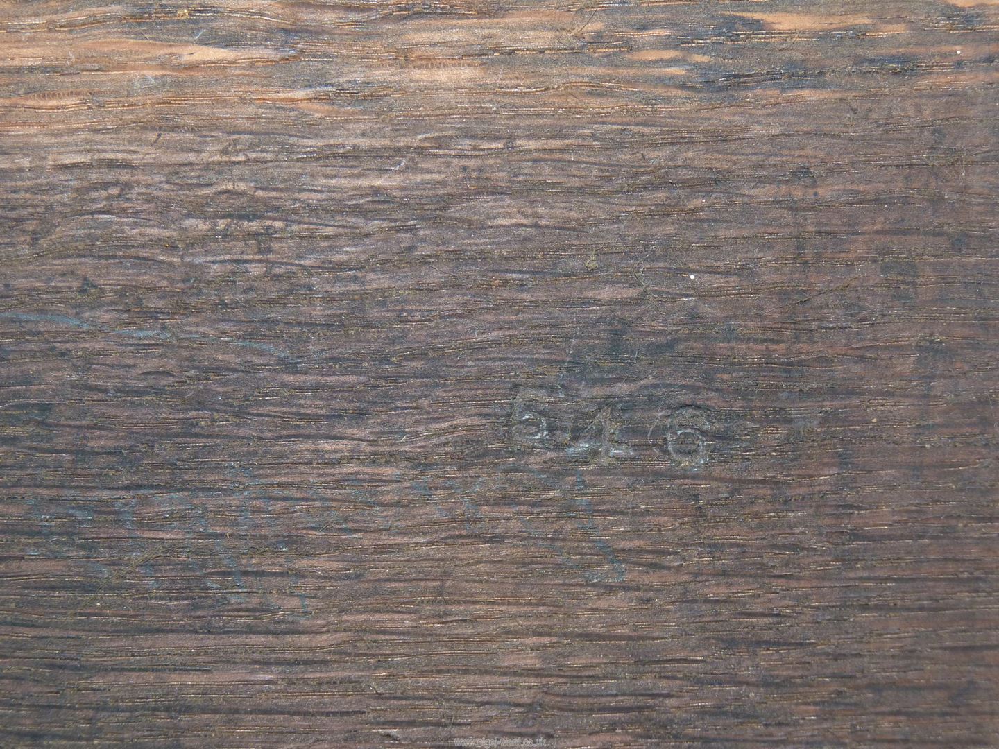 A small oak occasional Table having beading to edge, marked 546 to base, - Image 3 of 3