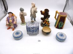 A small quantity of china figures including Melbaware Henry VIII character mug, Nao figures,