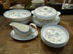 A Doulton Coniston dinner service for 6 to include; dinner plates, side plates, dessert dishes,