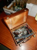 An old darkwood instrument case,