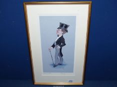 A framed and mounted Limited Edition no. 11/350 Print of well dressed gentleman, signed S.