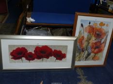 A large framed Print titled 'Papaver Rhoeus' by Shirley Trevena,