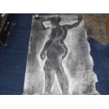 A large Charcoal Nude study, signed Bill Hammond OCN, unframed, 32" x 48".