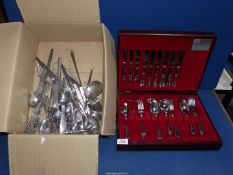 A part Canteen of Oneida Cutlery and a quantity of loose cutlery.