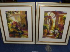 A pair of framed modern Prints by Arthur Llewellyn; 'Come On In' and 'Fragrant Entrance',