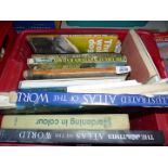 A tub of books including 'Tractors Since 1889', 'The Great Western Railway 150 Glorious Years',