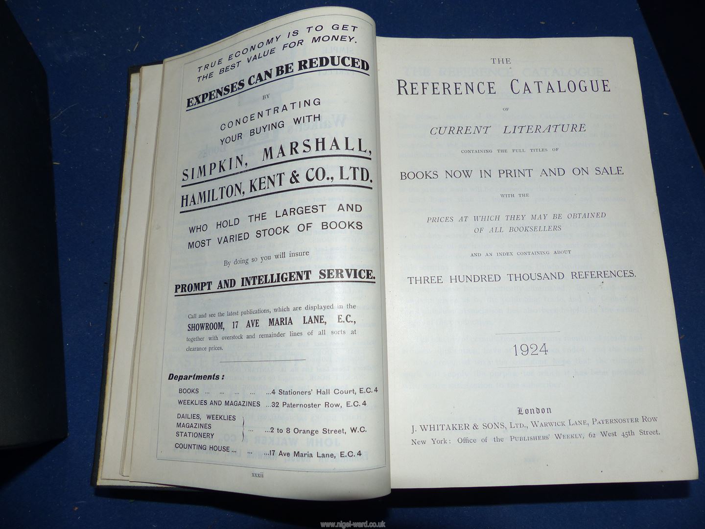 Three volumes of 'The Reference Catalogue of Current Literature' dated 1924. - Image 3 of 7