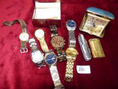 A quantity of gents wristwatches including Fossil, Michael Kors, Citizen etc.