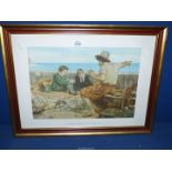 A framed Print titled 'The Boyhood of Raleigh' after Sir J. E. Millais, 22 1/2" x 17".