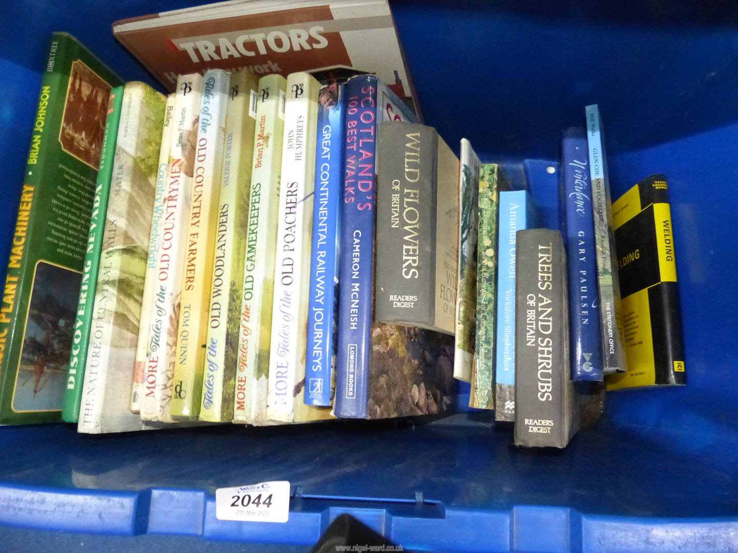 A tub of books including 'The Nature of Central Wales', 'Country Wheelwright', - Image 2 of 2