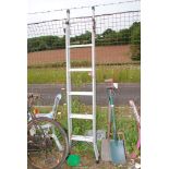 A five rung extending Aluminium stepladder.