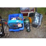 Camping stoves, bolt cropper, rechargeable light,