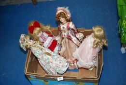 Four costume dolls.