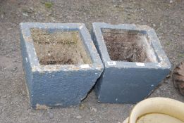 Two square planters.