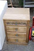 A chest of four drawers, 28 1/2' high 19'' wide.
