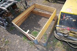 Two raised beds, 47'' x 39''.