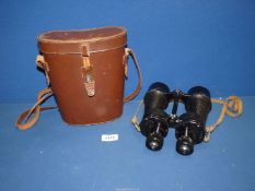 A pair of Military Binoculars by Ross London 1939 MK 11 x 7 in case.