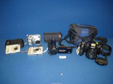 Four cameras including; Sony Cyber-Shot DSC-H50 9.