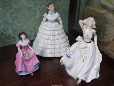 A quantity of Coalport lady figurines including 'Tess', 'Penelope' and 'Melanie'.