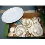 A quantity of china including a part Aynsley Teaset, Portmeirion chamber pot,