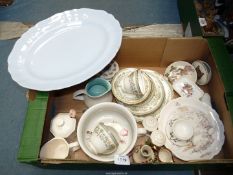 A quantity of china including a part Aynsley Teaset, Portmeirion chamber pot,