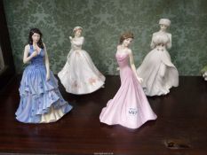 A quantity of Royal Doulton lady figurines including 'Becky',