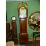 A highly decorative Oak and other woods cased Longcase Clock having marquetry depicting a shell and