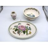 Three pieces of Portmeirion china to include; Ivy leaved Cyclamen vase,