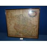 An early Robert Morden Map of The West Riding of Yorkshire, 17 1/2'' x 15 1/2''.