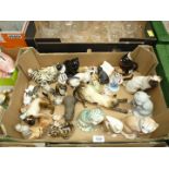 A large quantity of cat figures including Sylvac, Rye pottery,Cooper craft, Szeiler, etc.