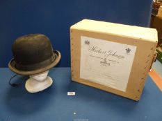 A Herbert Johnson silk Bowler hat, with box.