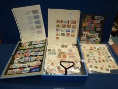 A box file of stamps to include a stamp album, First Day covers, loose stamps etc.