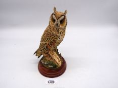 A Border Fine Arts 'Studio' Birds by Russell Willis, Long Eared Owl, 541729, 8 1/4" tall.