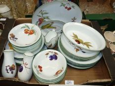 A quantity of Royal Worcester 'Evesham' including; dinner plates, breakfast plates, tea plates,